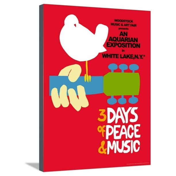 Woodstock Red Music Festival Poster 24/" x 36/"